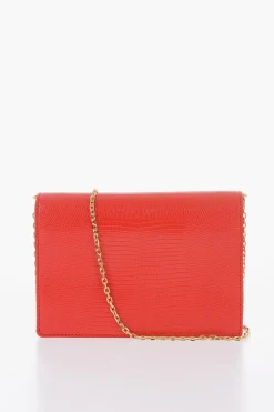 LOVE Borsa LIZARD in Ecopelle Effetto Coccodrillo con Catena Dorata>Moschino Clearance