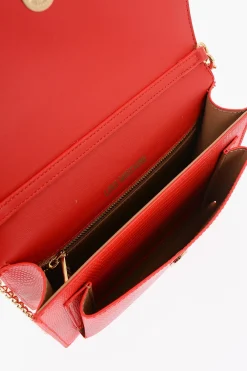 LOVE Borsa LIZARD in Ecopelle Effetto Coccodrillo con Catena Dorata></noscript>Moschino Clearance