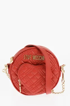 LOVE Borsa Rotonda a Tracolla con Tasca a Forma di Cuore>Moschino Discount