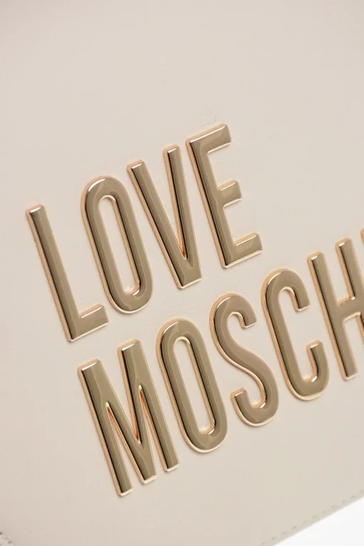 LOVE Borsa Saddle in Ecopelle con Catena e Maxi Logo Dorati>Moschino Outlet