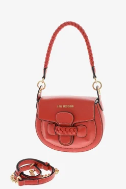 LOVE Borsa Saddle in Ecopelle con Dettagli Intrecciati></noscript>Moschino New