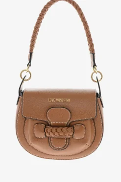 LOVE Borsa Saddle in Ecopelle con Dettagli Intrecciati>Moschino Sale