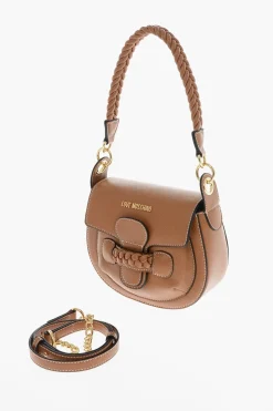 LOVE Borsa Saddle in Ecopelle con Dettagli Intrecciati></noscript>Moschino Sale