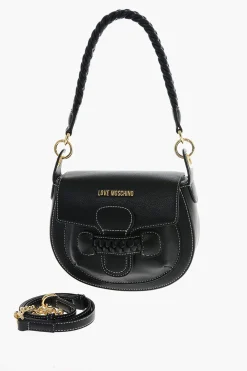 LOVE Borsa Saddle in Ecopelle con Dettagli Intrecciati></noscript>Moschino Fashion