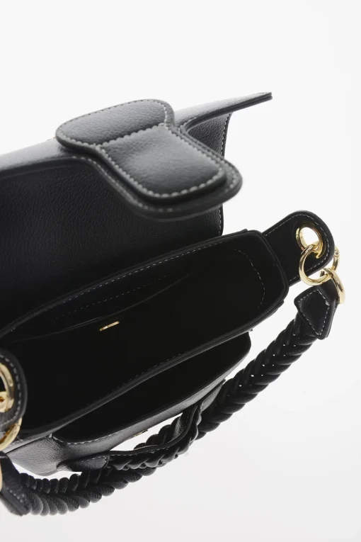 LOVE Borsa Saddle in Ecopelle con Dettagli Intrecciati>Moschino Fashion