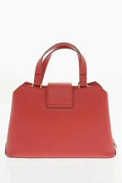LOVE Borsa Tote in Ecopelle Martellata con Morsetto Frontale Dorato>Moschino Outlet