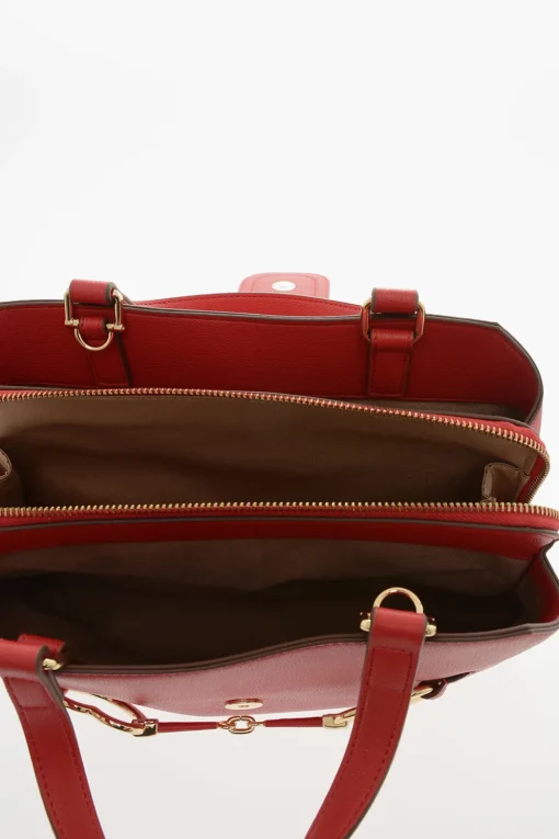 LOVE Borsa Tote in Ecopelle Martellata con Morsetto Frontale Dorato>Moschino Outlet