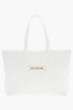 LOVE Borsa Tote in Ecopelle Trapuntata con Logo in Metallo>Moschino Discount