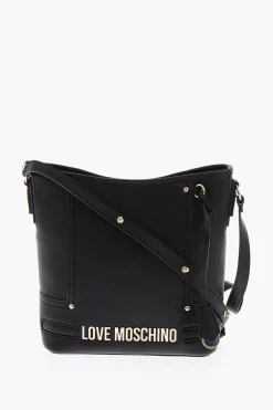 LOVE Borsa Tote in Ecopelle Martellata con Logo in Rilievo>Moschino Discount