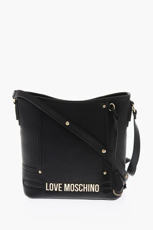 LOVE Borsa Tote in Ecopelle Martellata con Logo in Rilievo>Moschino Discount
