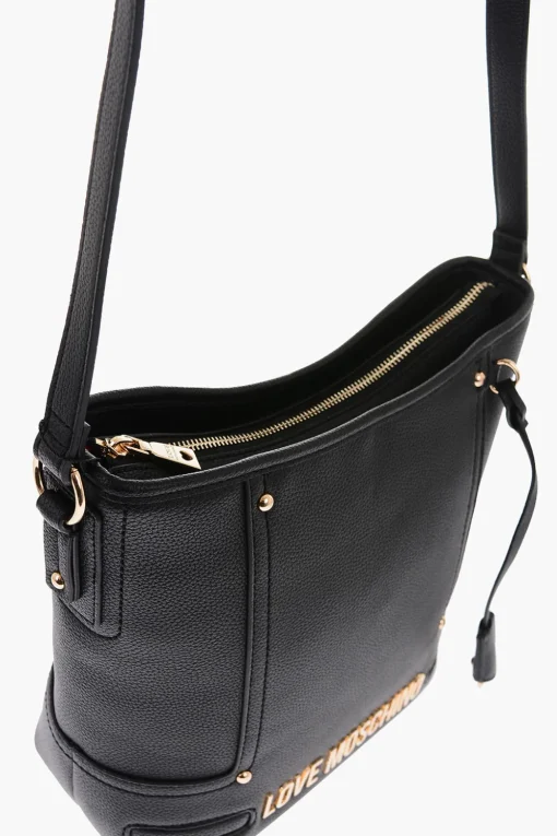 LOVE Borsa Tote in Ecopelle Martellata con Logo in Rilievo>Moschino Discount