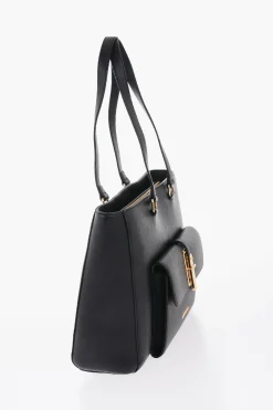 Fashion LOVE Borsa Tote in Ecopelle con Dettagli Dorati Donna Borse A Mano