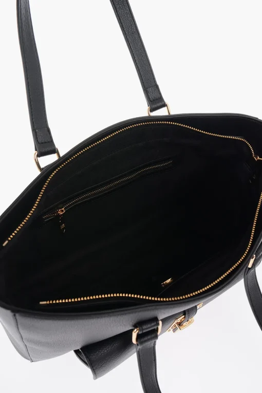 Fashion LOVE Borsa Tote in Ecopelle con Dettagli Dorati Donna Borse A Mano
