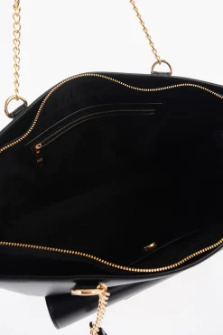 LOVE Borsa Tote in Ecopelle con Dettagli Dorati></noscript>Moschino Online