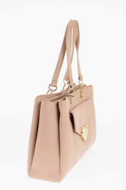 LOVE Borsa Tote in Ecopelle con Cuore Dorato>Moschino Clearance