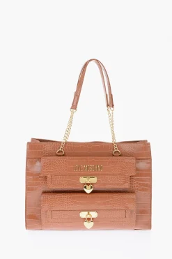 Hot LOVE Borsa Tote in Ecopelle Effetto Coccodrillo Donna Borse A Spalla