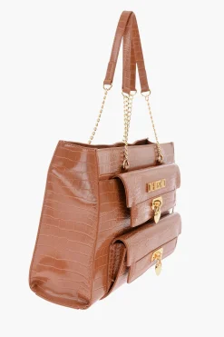 Hot LOVE Borsa Tote in Ecopelle Effetto Coccodrillo Donna Borse A Spalla