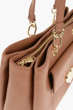 LOVE Borsa Tote in Ecopelle con Cuore Dorato></noscript>Moschino Discount
