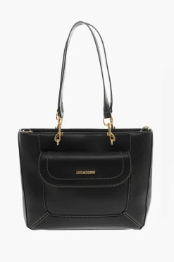 Hot LOVE Borsa Tote in Ecopelle con Cuciture a Vista Donna Borse A Spalla