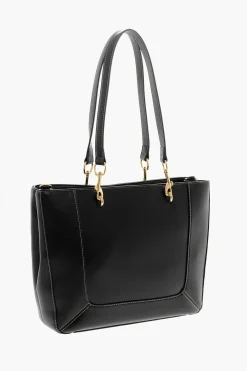 Hot LOVE Borsa Tote in Ecopelle con Cuciture a Vista Donna Borse A Spalla