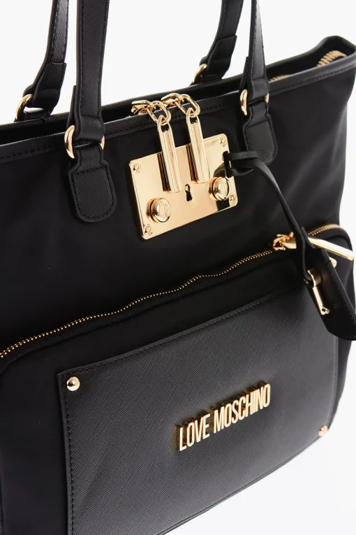 Online LOVE Borsa Tote in Nylon con Dettagli Dorati Donna Borse A Mano