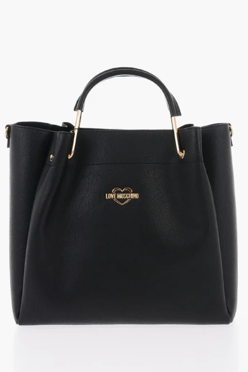 Best LOVE Borsa Tote in Pelle Vegan Con Logo Dorato Donna Borse A Mano