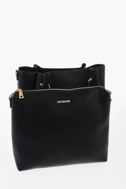 Best LOVE Borsa Tote in Pelle Vegan Con Logo Dorato Donna Borse A Mano