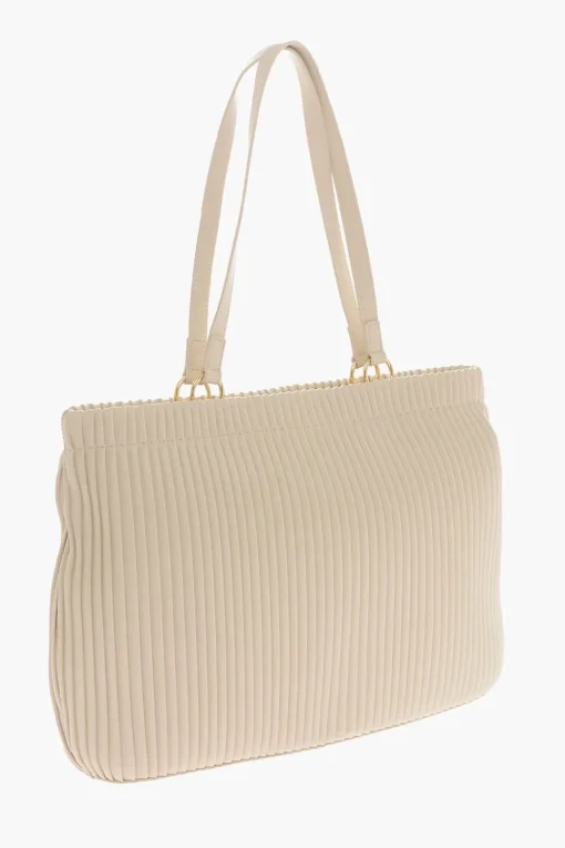 Discount LOVE Borsa Tote in Pelle Vegan Plissettata Donna Borse A Spalla