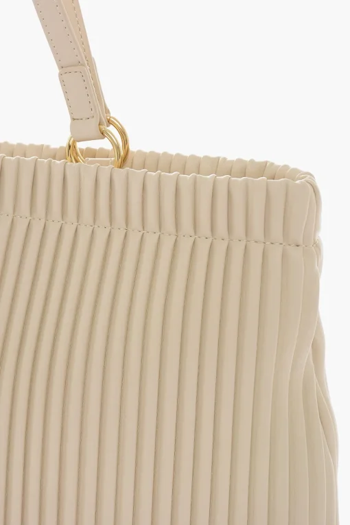 Discount LOVE Borsa Tote in Pelle Vegan Plissettata Donna Borse A Spalla