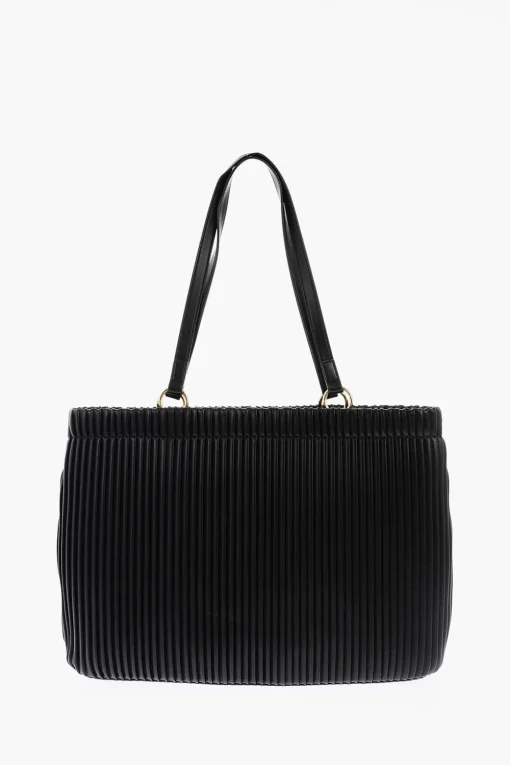 Hot LOVE Borsa Tote in Pelle Vegan Plissettata Donna Borse A Spalla