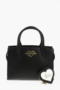 Best LOVE Borsa Tote in Tinta Unita con Logo Dorato Donna Borse A Mano