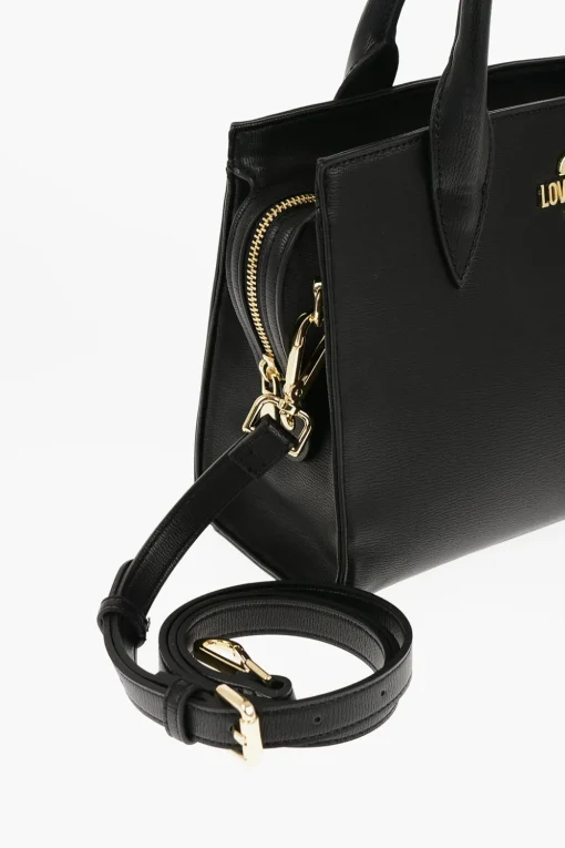 Best LOVE Borsa Tote in Tinta Unita con Logo Dorato Donna Borse A Mano