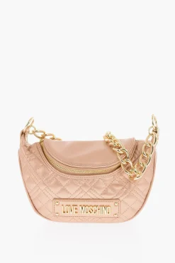 LOVE Borsa Trapuntata in Ecopelle Shiny con Catena D'oro>Moschino New