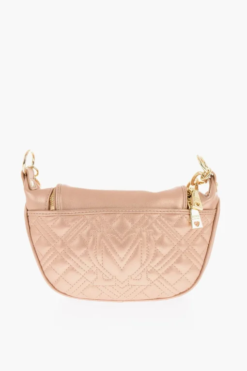 LOVE Borsa Trapuntata in Ecopelle Shiny con Catena D'oro>Moschino New