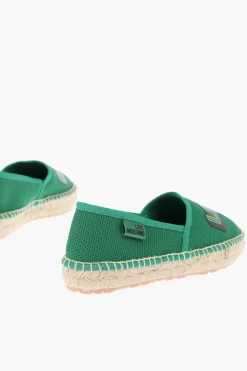 LOVE espadrillas in rete con stampa logo e suola in raffia>Moschino Outlet