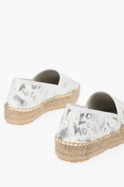 Discount LOVE Espadrillas Platform SPLASH in Pelle con Logo 4cm Donna Ballerine|Scarpe Basse