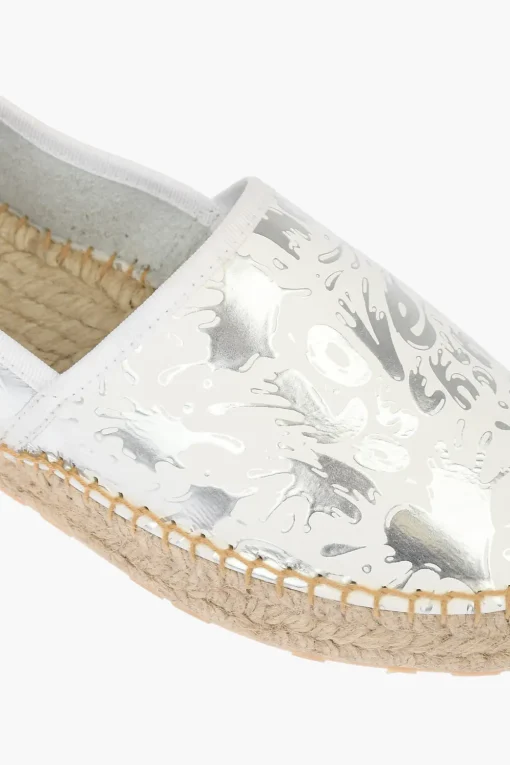 Discount LOVE Espadrillas Platform SPLASH in Pelle con Logo 4cm Donna Ballerine|Scarpe Basse