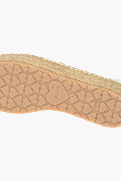 Discount LOVE Espadrillas Platform SPLASH in Pelle con Logo 4cm Donna Ballerine|Scarpe Basse