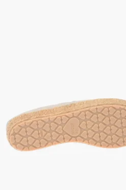 Clearance LOVE Espadrillas Platform in Crosta di Pelle Scamosciata con Dettaglio Ricamo4cm Donna Ballerine|Scarpe Basse