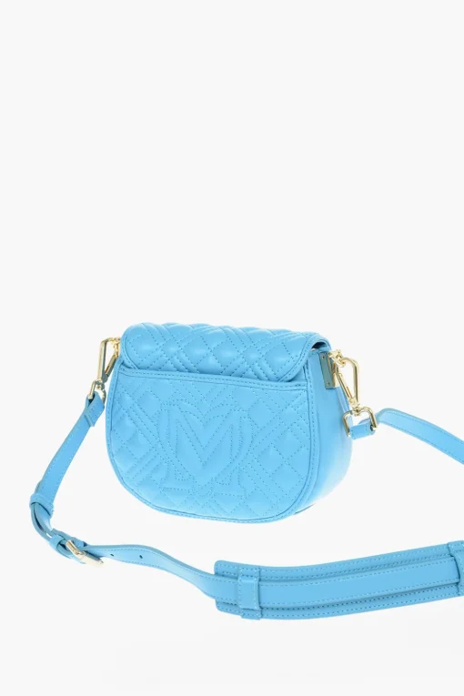 LOVE Mini Borsa a Tracolla in Pelle Vegan con Dettagli Trapuntati>Moschino Clearance