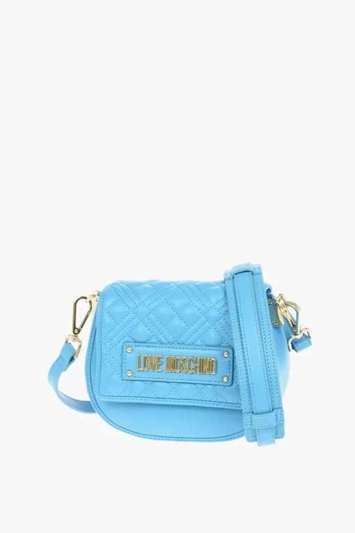LOVE Mini Borsa a Tracolla in Pelle Vegan con Dettagli Trapuntati>Moschino Clearance