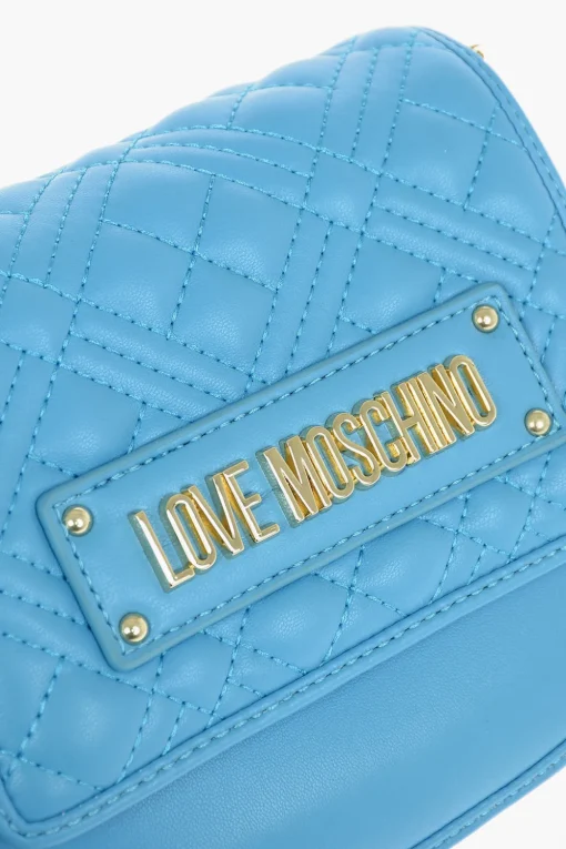 LOVE Mini Borsa a Tracolla in Pelle Vegan con Dettagli Trapuntati>Moschino Clearance