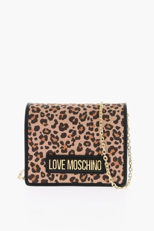Sale LOVE Mini Borsa Saddle POLY in Ecopelle Effetto Animalier Donna Borse A Spalla