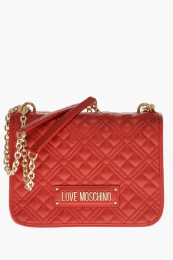Hot LOVE MOCHINO Borsa a Spalla Trapuntata in Ecopelle con Logo LM Sul Retro Donna Borse A Spalla