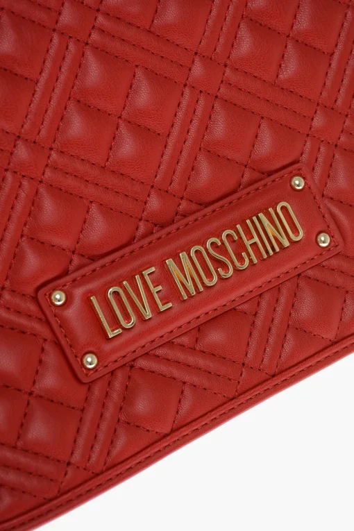Hot LOVE MOCHINO Borsa a Spalla Trapuntata in Ecopelle con Logo LM Sul Retro Donna Borse A Spalla
