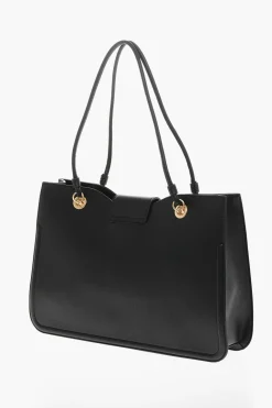 LOVE Borsa Tote in Ecopelle con Chiusura Dorata>Moschino Online