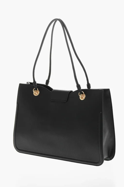 LOVE Borsa Tote in Ecopelle con Chiusura Dorata>Moschino Online