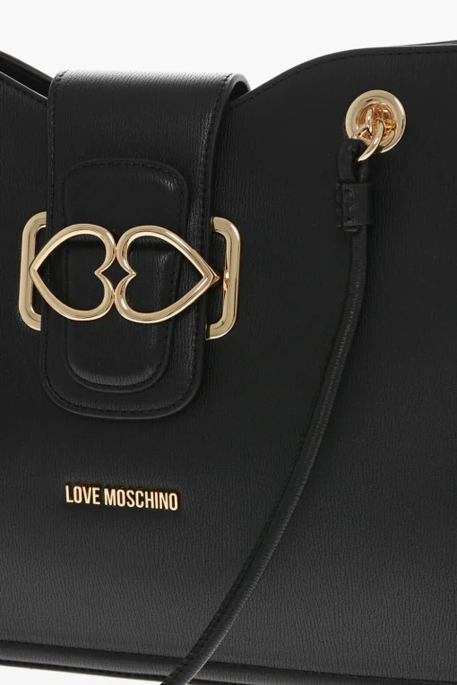 LOVE Borsa Tote in Ecopelle con Chiusura Dorata>Moschino Online