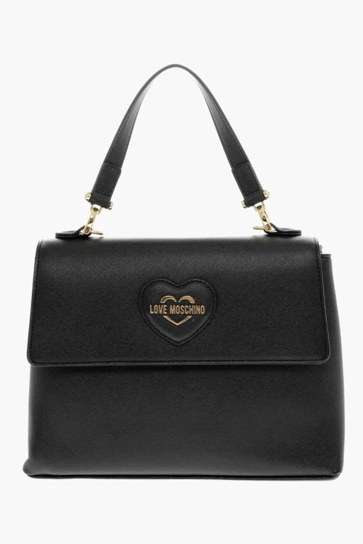 LOVE Borsa a Mano in Ecopelle Saffiano con Tracolla Removibile>Moschino Discount