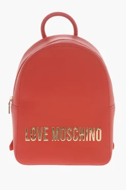 Fashion LOVE Maxi Zaino in Ecopelle con Logo in Lettering Donna Zaini